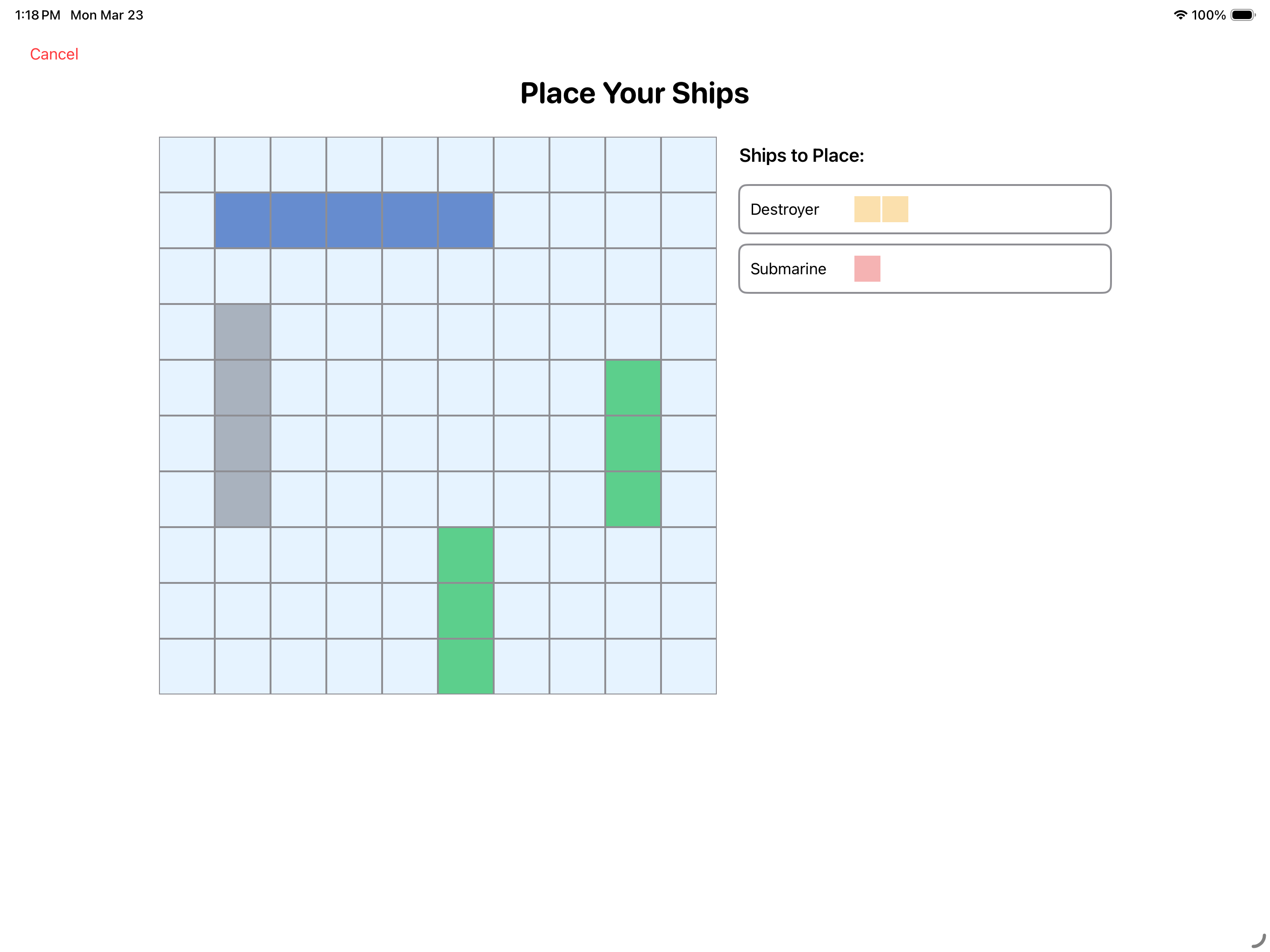 Sea Grid Tactics on iPad - Lobby