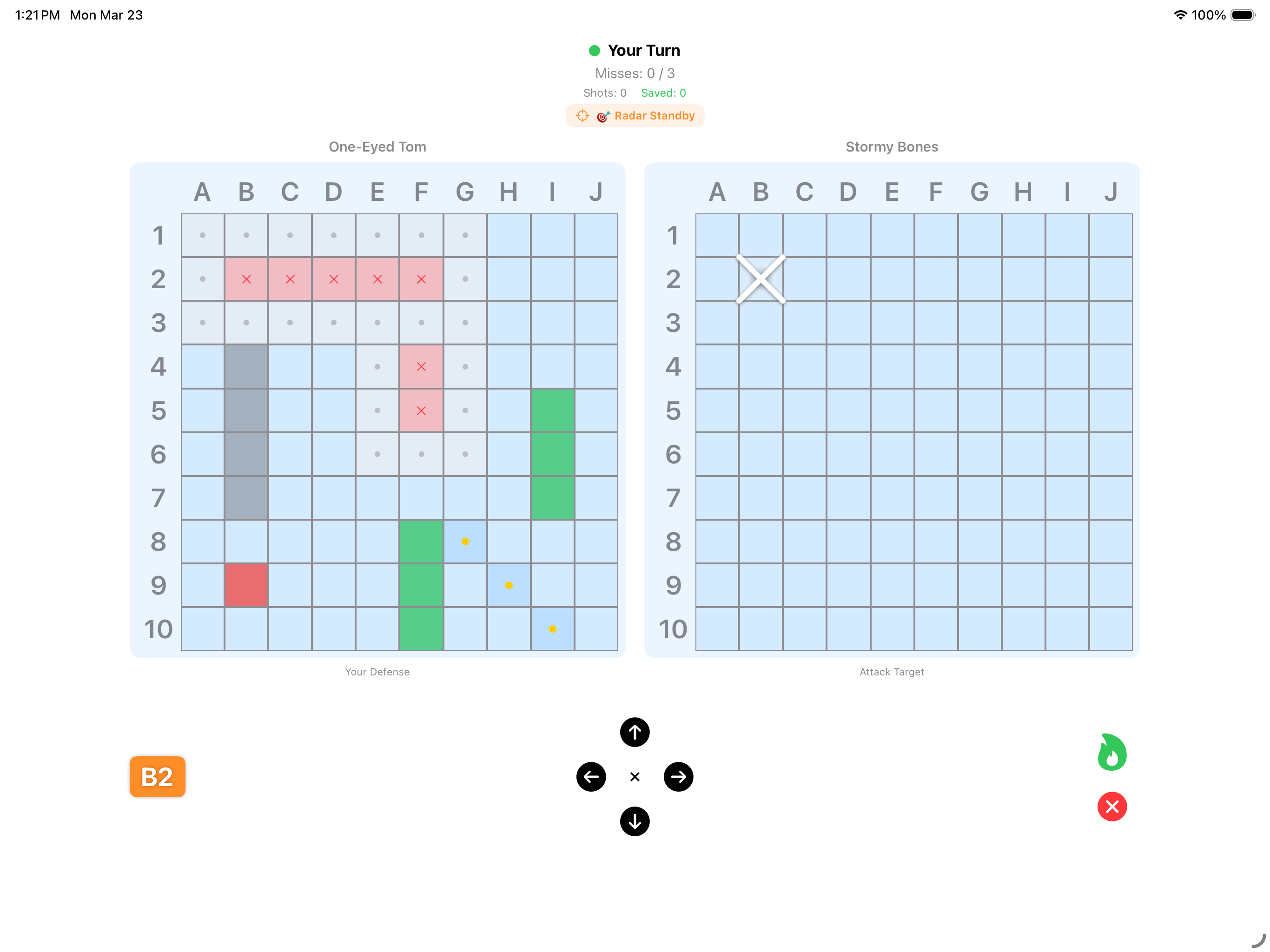 Sea Grid Tactics on iPad - Placement